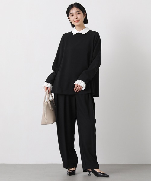 margaux（マルゴー）の「ウエストロゴタックパンツ（その他パンツ・レディース・ブラック/ライトグレー・FREE）」の3枚目の写真