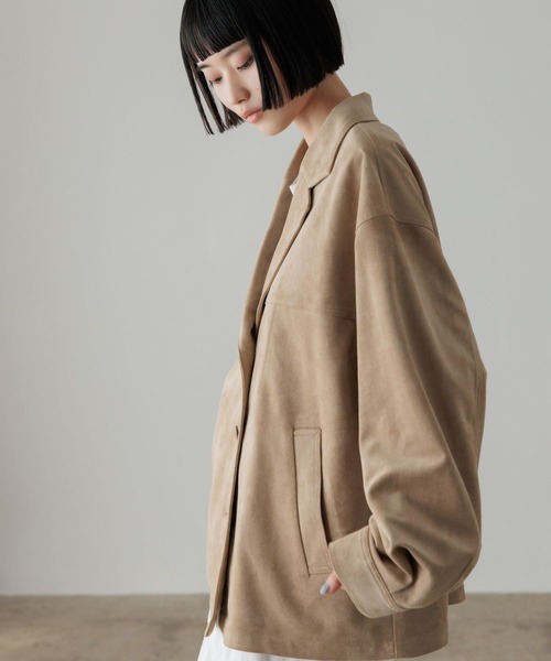 LOWRYS FARM(ローリーズファーム)の「スエードジャケット 637616(テーラードジャケット・レディース・ブラウン/ダークブラウン/ベージュ・FREE)」の5枚目の写真