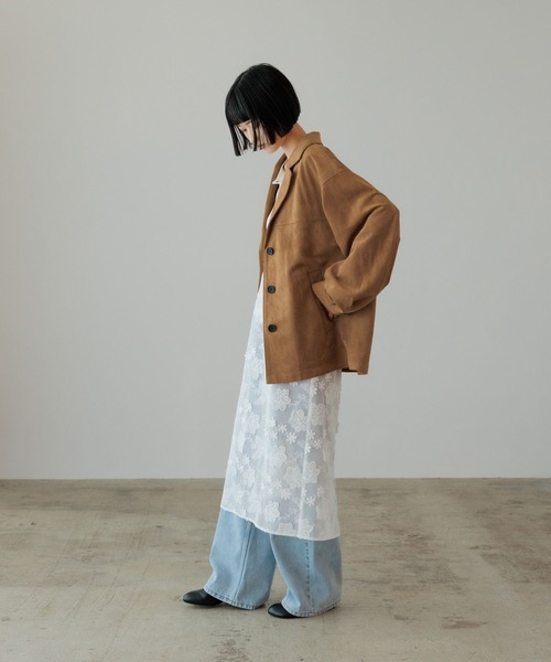 LOWRYS FARM(ローリーズファーム)の「スエードジャケット 637616(テーラードジャケット・レディース・ブラウン/ダークブラウン/ベージュ・FREE)」の13枚目の写真