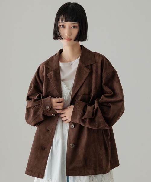 LOWRYS FARM(ローリーズファーム)の「スエードジャケット 637616(テーラードジャケット・レディース・ブラウン/ダークブラウン/ベージュ・FREE)」の17枚目の写真