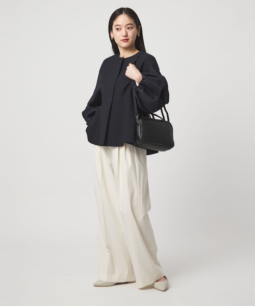 green label relaxing（グリーンレーベルリラクシング）の「＜PRATO MADE IN ITALY＞スクエアボストンバッグ（ボストンバッグ・レディース・ブラック/ブラウン系/シルバー・FREE）」の6枚目の写真