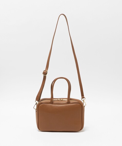 green label relaxing（グリーンレーベルリラクシング）の「＜PRATO MADE IN ITALY＞スクエアボストンバッグ（ボストンバッグ・レディース・ブラック/ブラウン系/シルバー・FREE）」の10枚目の写真