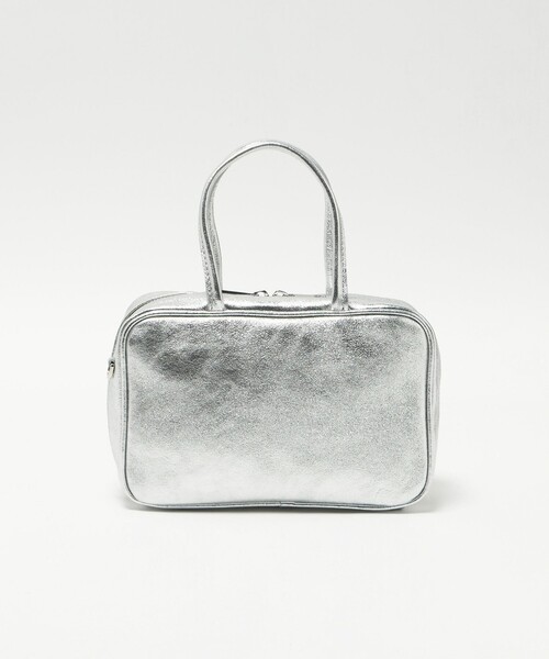 green label relaxing（グリーンレーベルリラクシング）の「＜PRATO MADE IN ITALY＞スクエアボストンバッグ（ボストンバッグ・レディース・ブラック/ブラウン系/シルバー・FREE）」の21枚目の写真