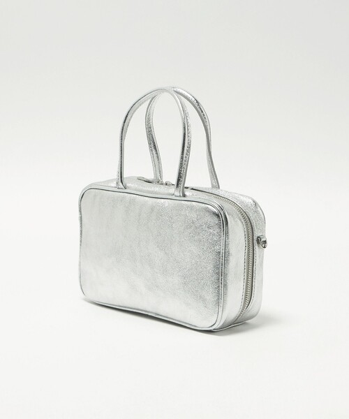 green label relaxing（グリーンレーベルリラクシング）の「＜PRATO MADE IN ITALY＞スクエアボストンバッグ（ボストンバッグ・レディース・ブラック/ブラウン系/シルバー・FREE）」の22枚目の写真