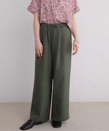ポリエステルトロ　ワイドパンツ