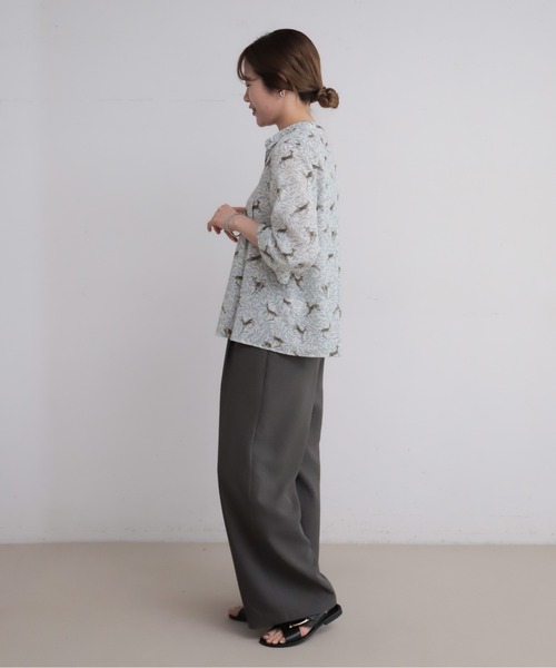 NOMBRE IMPAIR(ノンブルアンペール)の「ポリエステルトロ ワイドパンツ(その他パンツ・レディース・グレー/カーキ/ブラック/キナリ/ベージュ・FREE)」の9枚目の写真