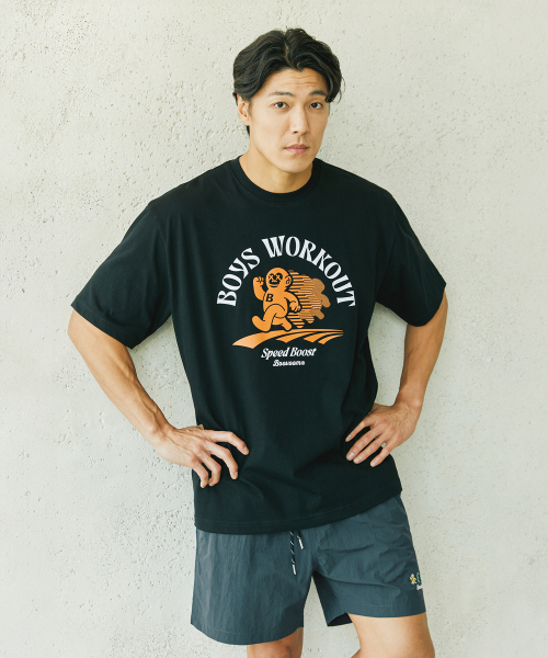 BOOVOOM（ブーブーム）の「[ビッグサイズ]ワークアウトランナーティーシャツ（Tシャツ/カットソー・メンズ・ブラック/LT.Gray/ブルー・XL/XXL/XXXL）」の4枚目の写真