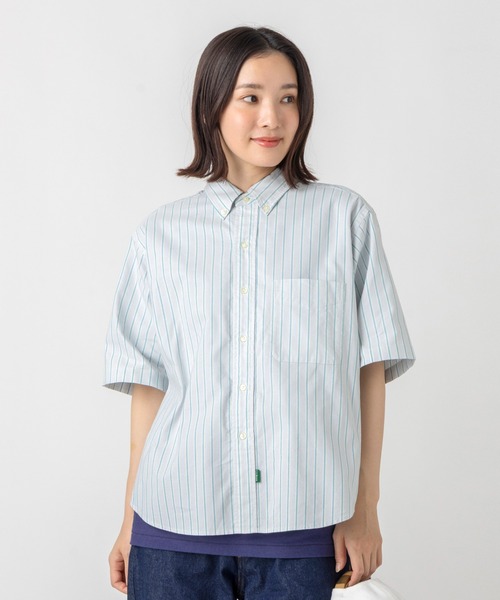 L.L.Bean(エルエルビーン)の「【JAPAN EDITION】オロノ・ショートスリーブ・シャツ(シャツ/ブラウス・レディース・グリーン系その他/ブルー系その他/イエロー系その他/グレー系その他・MEDIUM)」の1枚目の写真
