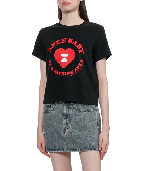 APEE BY A BATHING APE(エイピーバイアベイシングエイプ)の「APEE BABY PRINTED TEE #2(Tシャツ/カットソー・レディース・ブラック/ホワイト・X-SMALL/SMALL)」の6枚目の写真