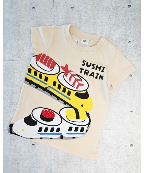CHEEK ROOM(チークルーム)の「チークルーム 新幹線お寿司 Tシャツ(Tシャツ/カットソー・キッズ・ライトグリーン/アイボリー/ブルー・130cm/120cm/110cm/100cm/90cm/80cm)」の13枚目の写真