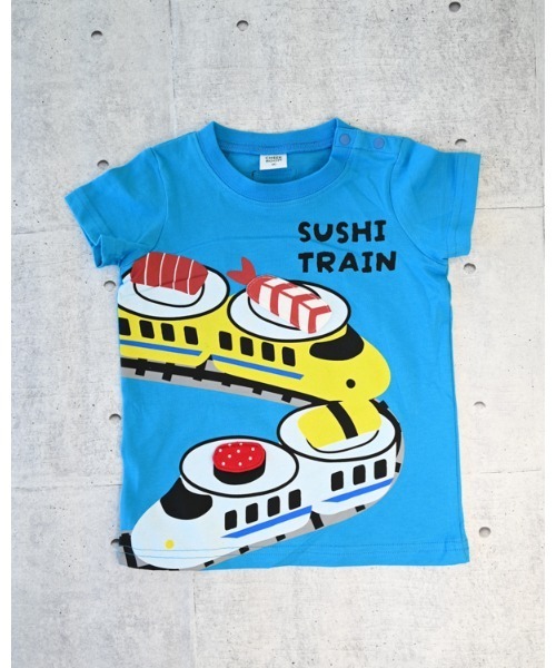CHEEK ROOM(チークルーム)の「チークルーム 新幹線お寿司 Tシャツ(Tシャツ/カットソー・キッズ・ライトグリーン/アイボリー/ブルー・130cm/120cm/110cm/100cm/90cm/80cm)」の15枚目の写真