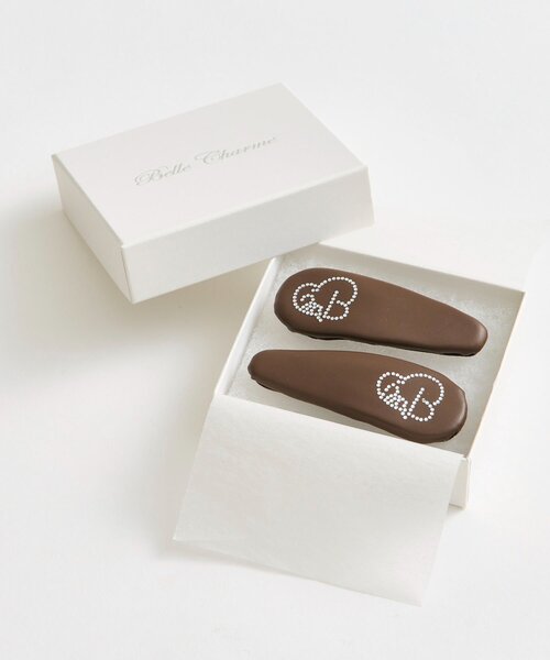 OLIVE des OLIVE(オリーブデオリーブ)の「【Belle Charme】Glitter Logo Hair Clip(バレッタ/ヘアクリップ・レディース・ピンク/ブラウン/ブラック・FREE)」の2枚目の写真