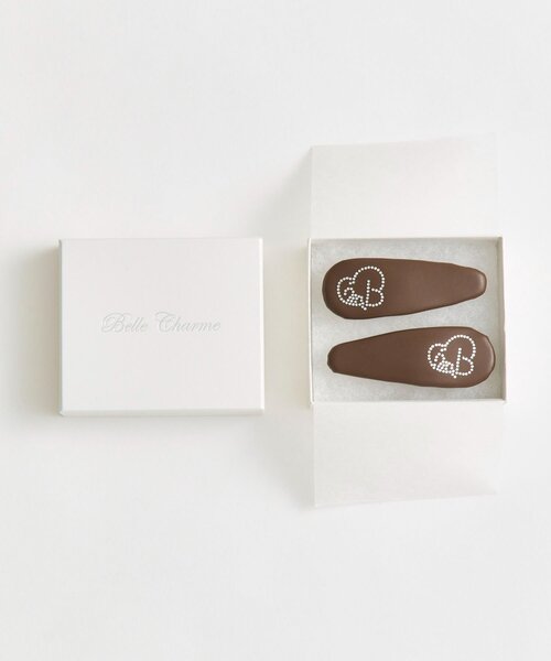 OLIVE des OLIVE(オリーブデオリーブ)の「【Belle Charme】Glitter Logo Hair Clip(バレッタ/ヘアクリップ・レディース・ピンク/ブラウン/ブラック・FREE)」の8枚目の写真