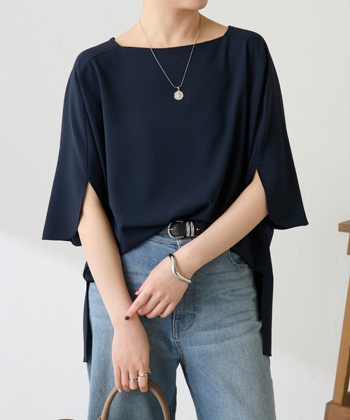 ジャージスクエアブラウス/セットアップ可/WEB限定カラー展開（シャツ