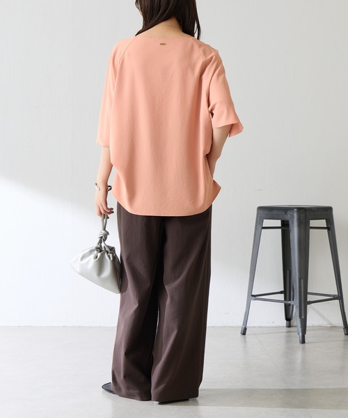 COLLAGE GALLARDAGALANTE（コラージュガリャルダガランテ）の「ジャージスクエアブラウス/セットアップ可/WEB限定カラー展開（シャツ/ブラウス・レディース・ブラック/オフホワイト/オレンジ/ネイビー・FREE）」の22枚目の写真