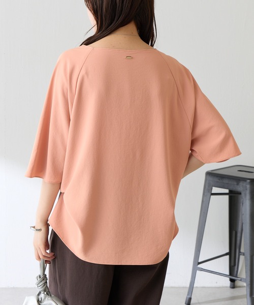 COLLAGE GALLARDAGALANTE（コラージュガリャルダガランテ）の「ジャージスクエアブラウス/セットアップ可/WEB限定カラー展開（シャツ/ブラウス・レディース・ブラック/オフホワイト/オレンジ/ネイビー・FREE）」の19枚目の写真