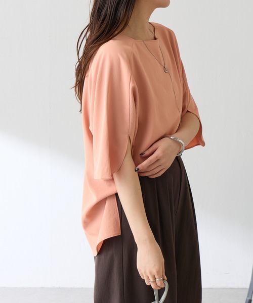 COLLAGE GALLARDAGALANTE（コラージュガリャルダガランテ）の「ジャージスクエアブラウス/セットアップ可/WEB限定カラー展開（シャツ/ブラウス・レディース・ブラック/オフホワイト/オレンジ/ネイビー・FREE）」の20枚目の写真