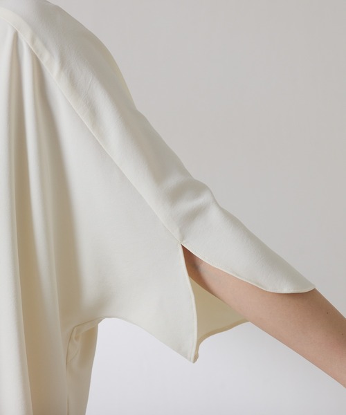 COLLAGE GALLARDAGALANTE（コラージュガリャルダガランテ）の「ジャージスクエアブラウス/セットアップ可/WEB限定カラー展開（シャツ/ブラウス・レディース・ブラック/オフホワイト/オレンジ/ネイビー・FREE）」の10枚目の写真