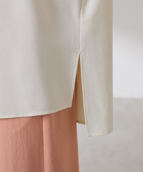 COLLAGE GALLARDAGALANTE（コラージュガリャルダガランテ）の「ジャージスクエアブラウス/セットアップ可/WEB限定カラー展開（シャツ/ブラウス・レディース・ブラック/オフホワイト/オレンジ/ネイビー・FREE）」の11枚目の写真