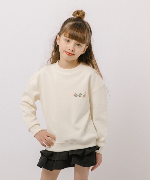 URBAN CHERRY(アーバンチェリー)の「オーバーサイズペイントライクプリントデザイントレーナー(スウェット・キッズ・アイボリー・150cm/140cm/130cm/120cm/110cm)」の1枚目の写真