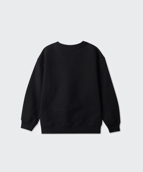 MUSINSA STANDARD KIDS（ムシンサスタンダードキッズ）の「オーバーサイズスウェットシャツ[ブラック]（スウェット・レディース・その他・100/110/120/140/160/150/130）」の4枚目の写真
