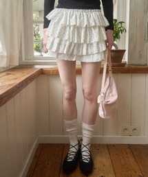 ドットフリルティアードミニスカート/Polka dot frill tiered mini skirt