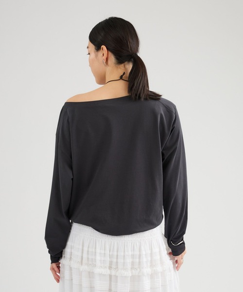 Chaos（カオス）の「Chaos(カオス)/ クロスコットンカットソー（Tシャツ/カットソー・レディース・カーキ/ホワイト/チャコールグレー・FREE）」の12枚目の写真