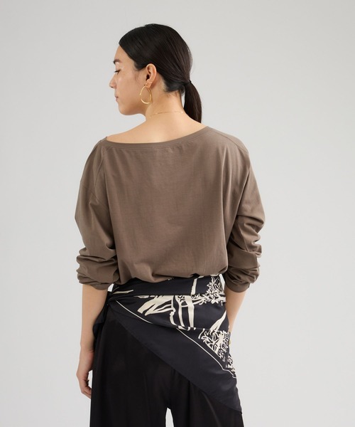 Chaos（カオス）の「Chaos(カオス)/ クロスコットンカットソー（Tシャツ/カットソー・レディース・カーキ/ホワイト/チャコールグレー・FREE）」の18枚目の写真