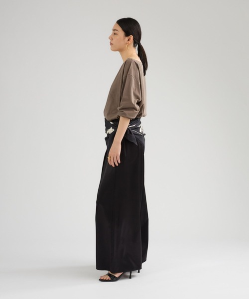 Chaos（カオス）の「Chaos(カオス)/ クロスコットンカットソー（Tシャツ/カットソー・レディース・カーキ/ホワイト/チャコールグレー・FREE）」の19枚目の写真