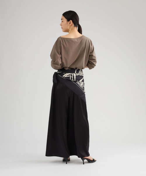 Chaos（カオス）の「Chaos(カオス)/ クロスコットンカットソー（Tシャツ/カットソー・レディース・カーキ/ホワイト/チャコールグレー・FREE）」の21枚目の写真