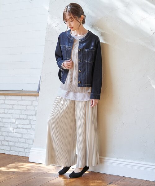 ikka(イッカ)の「【雑誌InRed4月号掲載】カットプリーツワイドパンツ【親子コーデ】(その他パンツ・レディース・チャコール/ネイビー/カーキ/グレイッシュベージュ・S/M/L)」の10枚目の写真