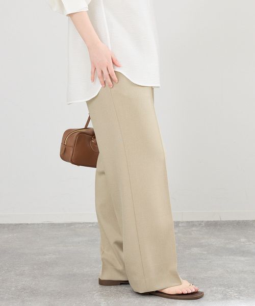 IENA(イエナ)の「《セットアップ対応/》ウォッシャブル シャークツイードセミワイドパンツ(スラックス・レディース・ブラウン/ベージュ・36/34/40/38)」の16枚目の写真