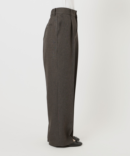 IENA(イエナ)の「《セットアップ対応/》ウォッシャブル シャークツイードセミワイドパンツ(スラックス・レディース・ブラウン/ベージュ・36/34/40/38)」の22枚目の写真