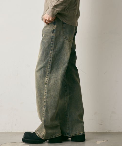 Shoowtime（ショウタイム）の「Vintage Wash Straight Leg Denim Pants / ビンテージウォッシュストレートレッグデニムパンツ（デニムパンツ・メンズ・ブルー/ブラック系・X-LARGE/LARGE/MEDIUM）」の7枚目の写真