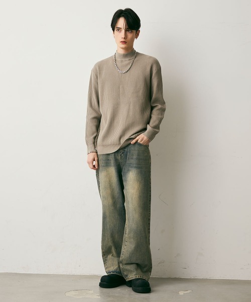 Shoowtime（ショウタイム）の「Vintage Wash Straight Leg Denim Pants / ビンテージウォッシュストレートレッグデニムパンツ（デニムパンツ・メンズ・ブルー/ブラック系・X-LARGE/LARGE/MEDIUM）」の10枚目の写真