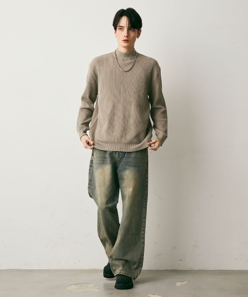 Shoowtime（ショウタイム）の「Vintage Wash Straight Leg Denim Pants / ビンテージウォッシュストレートレッグデニムパンツ（デニムパンツ・メンズ・ブルー/ブラック系・X-LARGE/LARGE/MEDIUM）」の11枚目の写真
