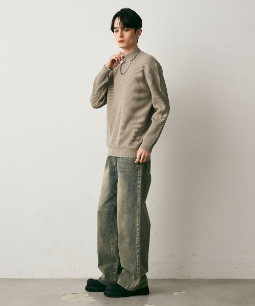 Shoowtime（ショウタイム）の「Vintage Wash Straight Leg Denim Pants / ビンテージウォッシュストレートレッグデニムパンツ（デニムパンツ・メンズ・ブルー/ブラック系・X-LARGE/LARGE/MEDIUM）」の13枚目の写真