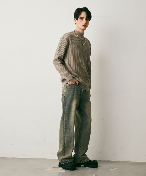 Shoowtime（ショウタイム）の「Vintage Wash Straight Leg Denim Pants / ビンテージウォッシュストレートレッグデニムパンツ（デニムパンツ・メンズ・ブルー/ブラック系・X-LARGE/LARGE/MEDIUM）」の15枚目の写真