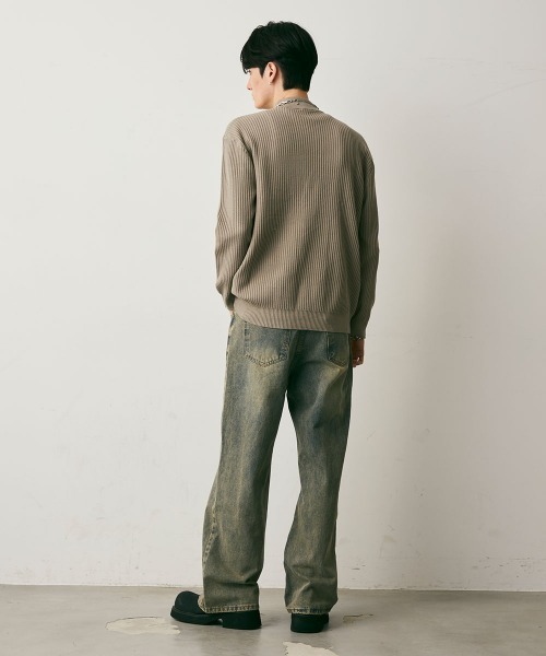 Shoowtime（ショウタイム）の「Vintage Wash Straight Leg Denim Pants / ビンテージウォッシュストレートレッグデニムパンツ（デニムパンツ・メンズ・ブルー/ブラック系・X-LARGE/LARGE/MEDIUM）」の16枚目の写真