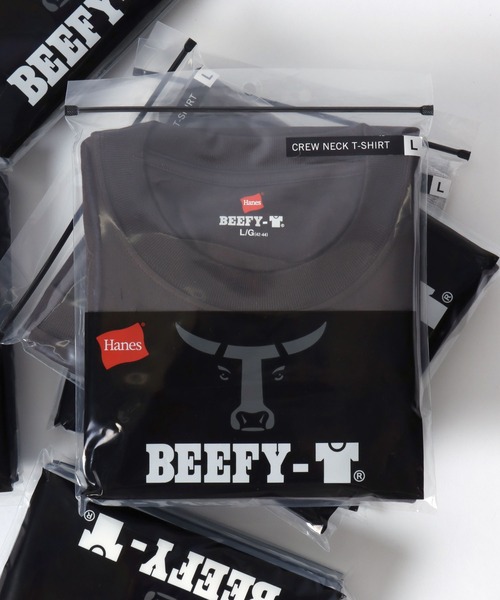 HANES(ヘインズ)の「Hanes/へインズ BEEFY/ビーフィー 無地 クルーネック 半袖Tシャツ/1P パックT/レディース メンズ(Tシャツ/カットソー・メンズ・ダークグレー/グリーン系その他/ネイビー/インディゴブルー/プラム/ホワイト/ダークブラウン/グレー/ダークグリーン/ブラック・S/M/L/XL)」の5枚目の写真