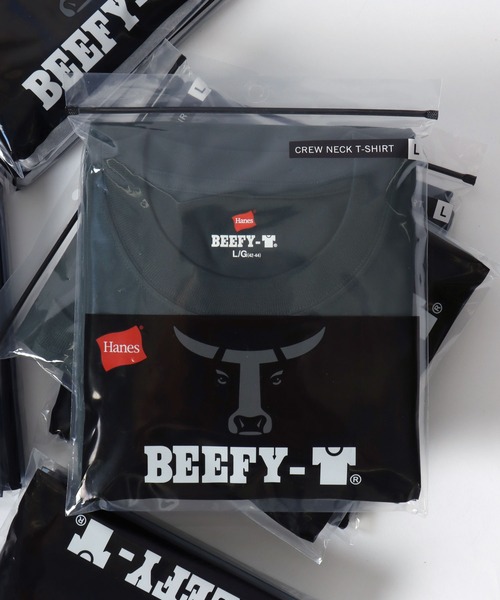 HANES(ヘインズ)の「Hanes/へインズ BEEFY/ビーフィー 無地 クルーネック 半袖Tシャツ/1P パックT/レディース メンズ(Tシャツ/カットソー・メンズ・ダークグレー/グリーン系その他/ネイビー/インディゴブルー/プラム/ホワイト/ダークブラウン/グレー/ダークグリーン/ブラック・S/M/L/XL)」の6枚目の写真