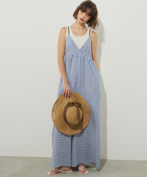 Unitage（ユニテージ）の「配色ワイドロンパース（サロペット/オーバーオール・レディース・ブラック/オレンジ/ピンク/ブルー/ライトブルー・FREE）」の20枚目の写真