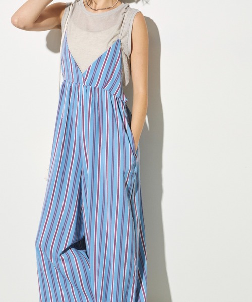 Unitage（ユニテージ）の「配色ワイドロンパース（サロペット/オーバーオール・レディース・ブラック/オレンジ/ピンク/ブルー/ライトブルー・FREE）」の13枚目の写真