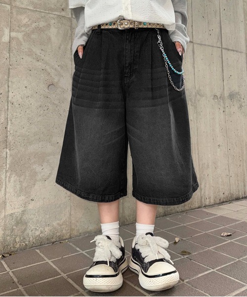 sedacle(セダクル)の「フロントタックバギージョーツ(その他パンツ・メンズ・ブラック系その他/ブラック/ライトインディゴブルー・LARGE/MEDIUM/SMALL)」の3枚目の写真
