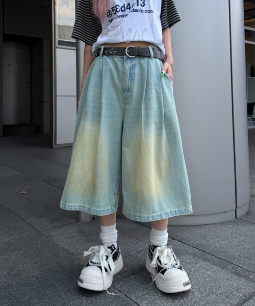 sedacle(セダクル)の「フロントタックバギージョーツ(その他パンツ・メンズ・ブラック系その他/ブラック/ライトインディゴブルー・LARGE/MEDIUM/SMALL)」の1枚目の写真