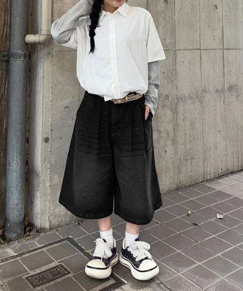 sedacle(セダクル)の「フロントタックバギージョーツ(その他パンツ・メンズ・ブラック系その他/ブラック/ライトインディゴブルー・LARGE/MEDIUM/SMALL)」の18枚目の写真