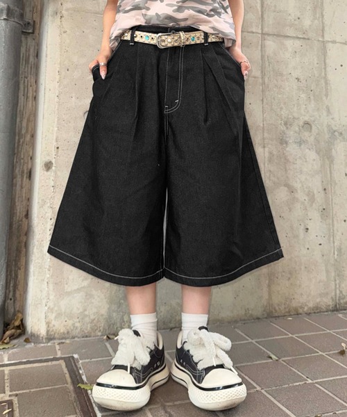 sedacle(セダクル)の「フロントタックバギージョーツ(その他パンツ・メンズ・ブラック系その他/ブラック/ライトインディゴブルー・LARGE/MEDIUM/SMALL)」の4枚目の写真