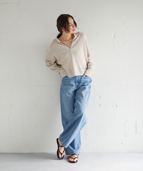 green label relaxing(グリーンレーベルリラクシング)の「トライアングル トング サンダル(サンダル・レディース・ダークブラウン/オリーブ/ブラック・XL/L/M/S)」の6枚目の写真