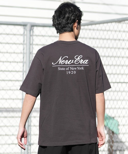 NEW ERA(ニューエラ)の「NEW ERA/ニューエラ 半袖 Tシャツ バックプリント ウォッシュド コットン Classic Script Logo(Tシャツ/カットソー・メンズ・ホワイト/ブラック・M/L/XXL/XL)」の12枚目の写真