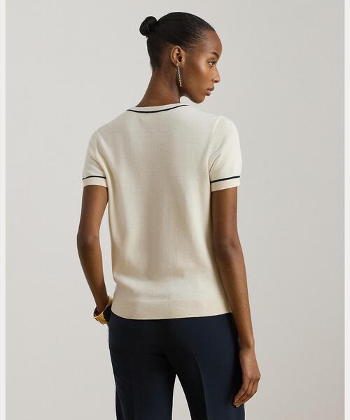 LAUREN RALPH LAUREN(ローレン ラルフ ローレン)の「ツートーン ショートスリーブ セーター(ニット/セーター・レディース・ナチュラル・L/M/S/XS)」の5枚目の写真